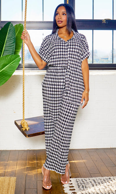 Houndstooth 3 Piece Set-one size - Cutely Covered