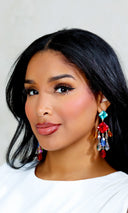 Prism Sparkle Gemstone Drop Earrings - Multicolor - Cutely Covered
