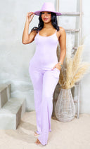 Flexi Pocket Sleeveless Jumpsuit - Lavender - Cutely Covered