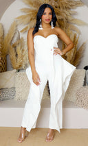 Pure Elegance | Tube Jumpsuit - White PREORDER ships End May - Cutely Covered