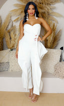 Pure Elegance | Tube Jumpsuit - White PREORDER ships End May - Cutely Covered