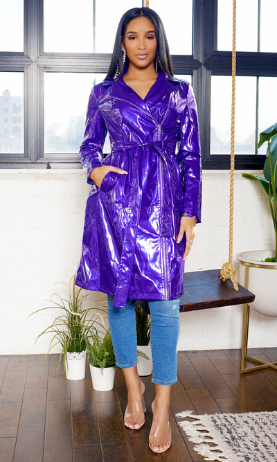 Royal Plum Trench - Cutely Covered