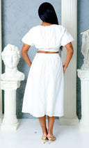 Aurora Bliss | Cut-Out Dress - Off White - Cutely Covered
