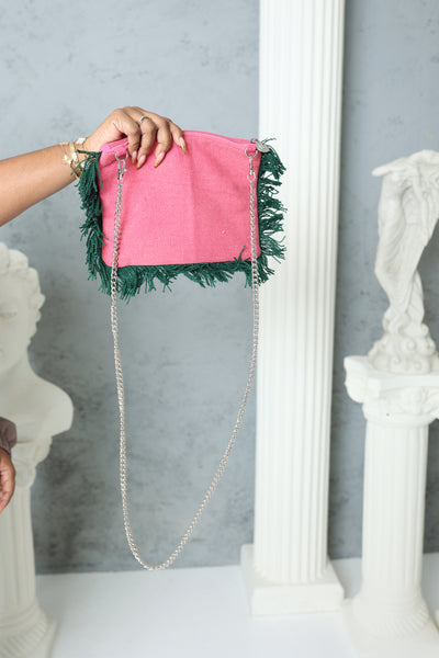 Rosy Flutter Oasis Clutch - Cutely Covered