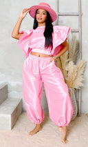 Graceful Flutter Pants Set - Pink - Cutely Covered