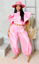 Graceful Flutter Pants Set - Pink - Cutely Covered