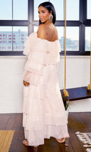 Tiered Ruffle Tulle Pants Set - Blush PREORDER Ships End April - Cutely Covered