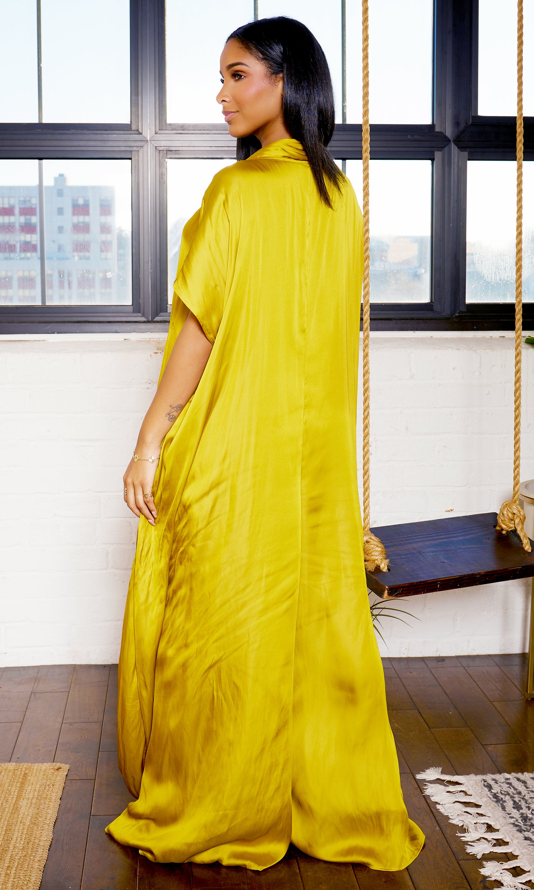 Luxe Drape Loose Fit Jumpsuit - Chartreuse – Cutely Covered