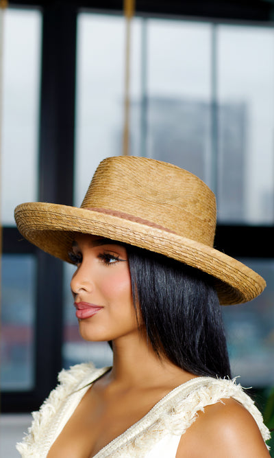 Straw U Bring Fedora Brown Plait Band - Cutely Covered