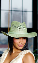 Western Straw Hat - Mint - Cutely Covered