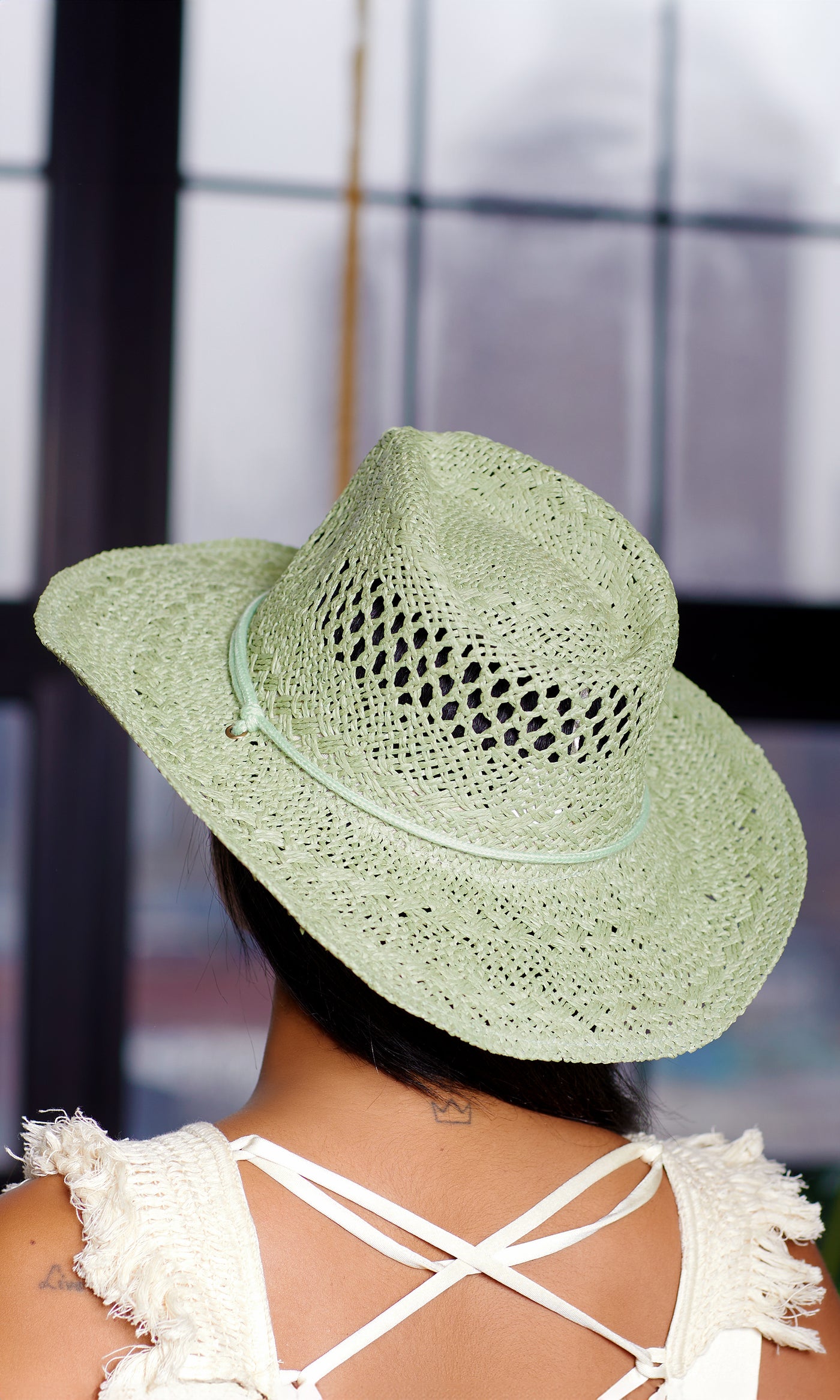 Western Straw Hat - Mint - Cutely Covered