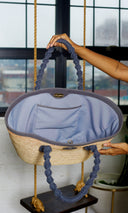 Handmade Straw Tote - Grey - Cutely Covered