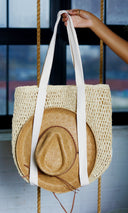 Straw Tote Bag - Tan - Cutely Covered