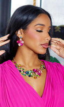 Fashion Flower Jewelry Set - Multi - Cutely Covered