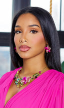 Fashion Flower Jewelry Set - Multi - Cutely Covered