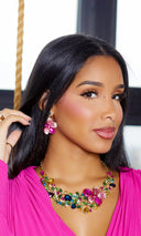 Fashion Flower Jewelry Set - Multi - Cutely Covered