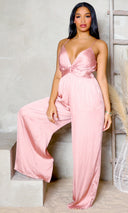 Twilight Twist | Satin Jumpsuit - Mauve [Vendor name, price and quantity] - Cutely Covered