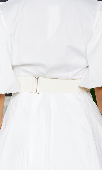 Knot Waistband Belt - White - Cutely Covered