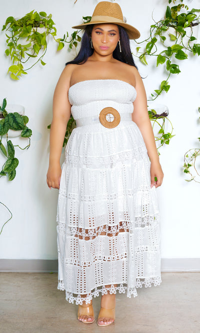 EVERYTHING | White  Embroidery Dress PREORDER Ships End July - Cutely Covered