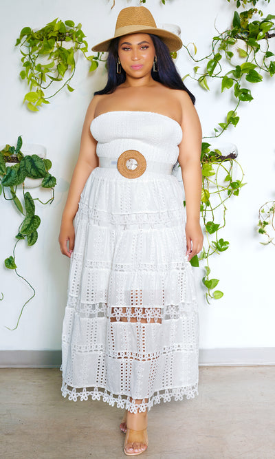 EVERYTHING | White  Embroidery Dress PREORDER Ships End July - Cutely Covered