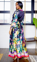 Madeline Tie Front  Dress | Maxi Dress - Black - Cutely Covered
