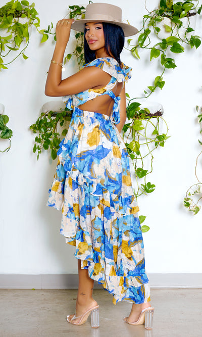 Stylish and Fab Summer Dress | Blue - Cutely Covered