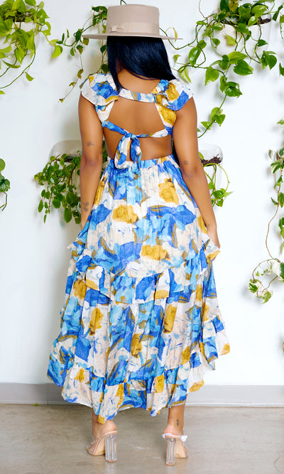 Stylish and Fab Summer Dress | Blue - Cutely Covered