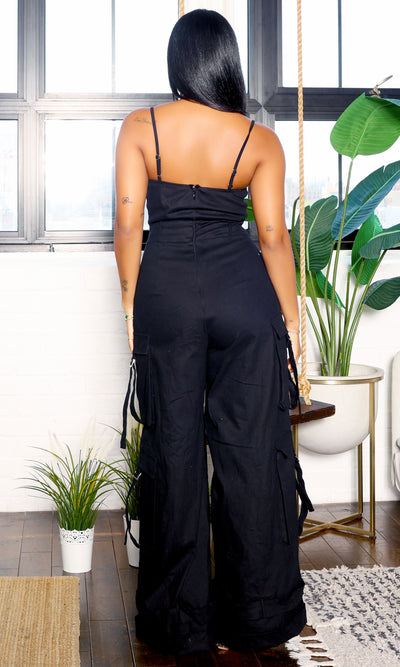 New Era | Cargo Jumpsuit - Black - Cutely Covered