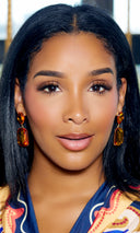 Brown Jewel Earrings - Cutely Covered