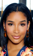 Brown Jewel Earrings - Cutely Covered