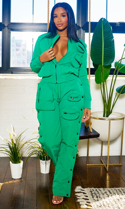 Utility Tracksuit Set - Green PREORDER Ships Early November - Cutely Covered