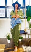 Denim Olive Mix Utility Set - Green PREORDER Ships End October - Cutely Covered