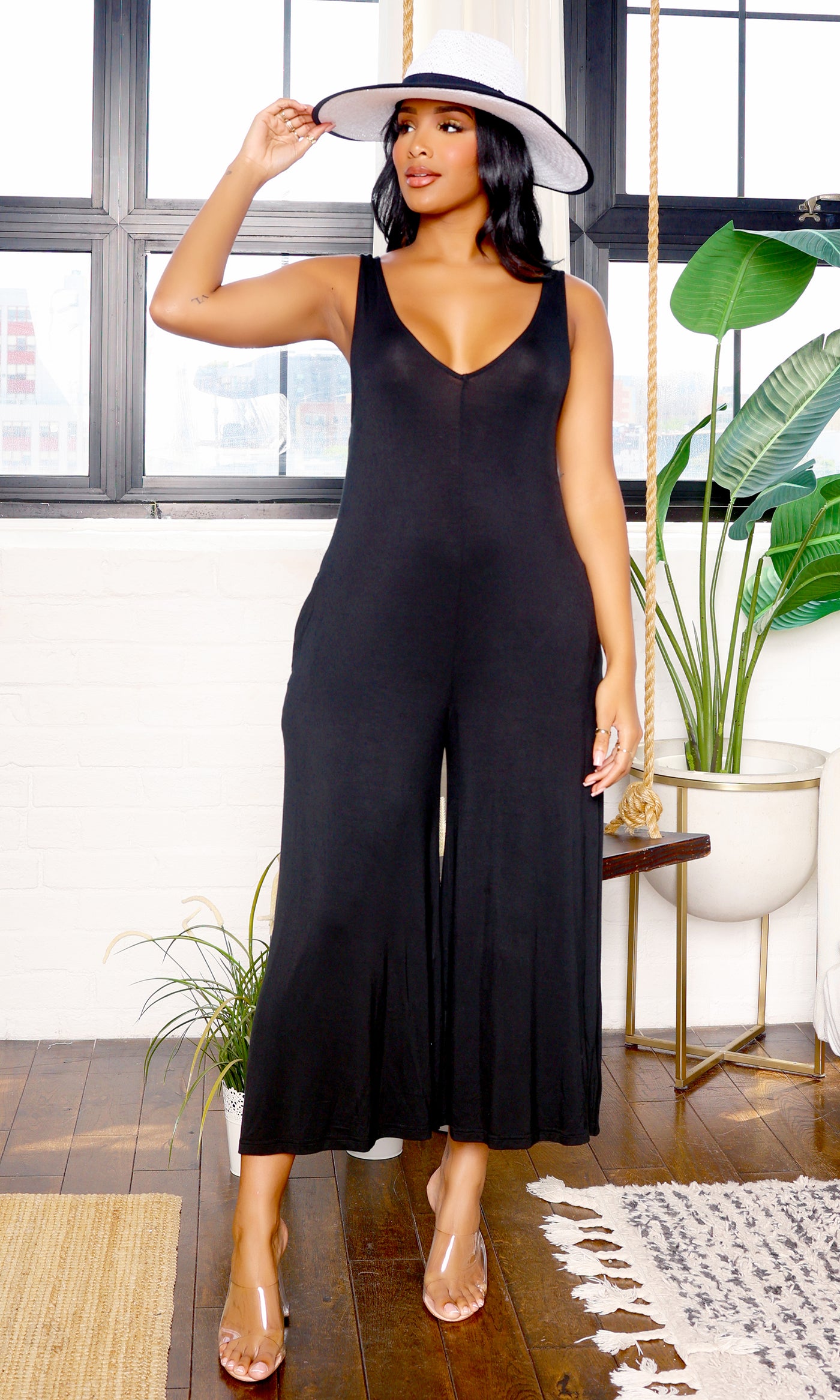 Breeze Vibes | Jumpsuit - Black - Cutely Covered