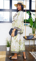 Oasis Printed Kimono Cover-Up Pants Set - Cutely Covered