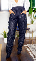Metallic Scrunge Pants Boots | Black - Cutely Covered