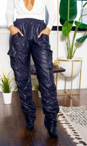 Metallic Scrunge Pants Boots | Black - Cutely Covered