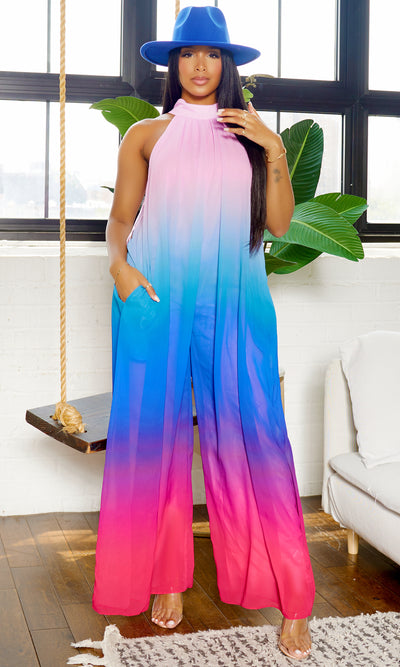 Ombre Flowy Jumpsuit - Cutely Covered