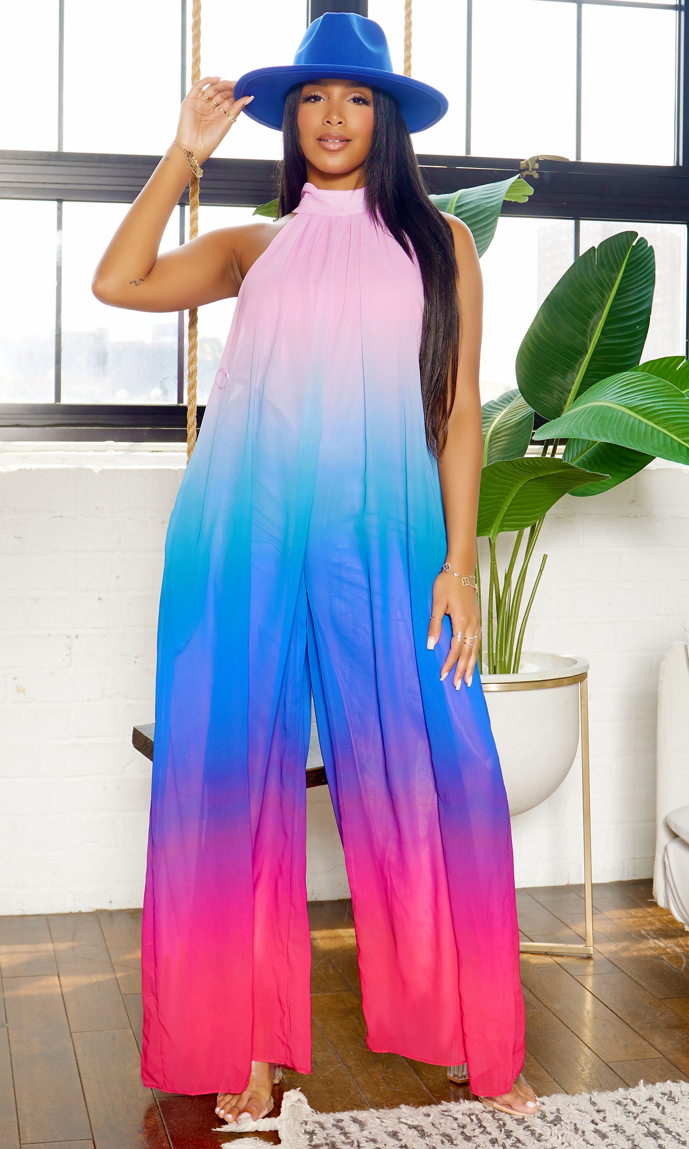 Ombre Flowy Jumpsuit - Cutely Covered