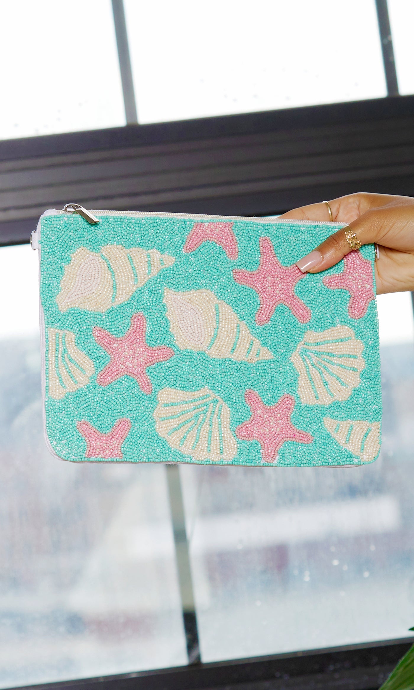 Ocean Breeze Beaded | Clutch Bag - Cutely Covered
