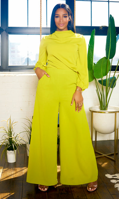 Chartreuse Pants - Cutely Covered
