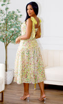 Adelynn Ruched Bodycon Midi Dress - Multicolor - Cutely Covered
