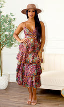 Petals in Motion Tiered Floral Maxi Dress - Cutely Covered
