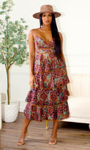 Petals in Motion Tiered Floral Maxi Dress - Cutely Covered
