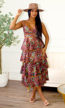 Petals in Motion Tiered Floral Maxi Dress - Cutely Covered