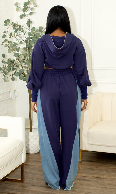 Mylah Urban Blend Two-Tone Denim Lounge Set Preorder Ships End Oct- Early Nov - Cutely Covered