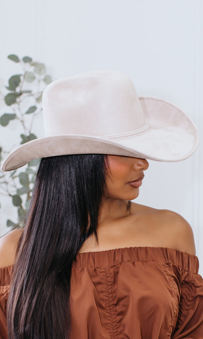 Stevie Wool Cowboy Hat in Oatmeal - Cutely Covered