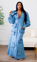 So FAB | Denim Cargo Maxi  Dress Preorder Ships End Sep - Cutely Covered