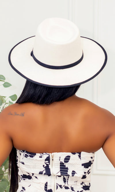 Monaco White Fedora - Cutely Covered