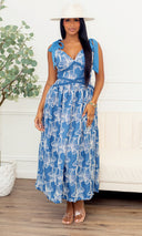 Jolie Blue Maxi Dress - Cutely Covered