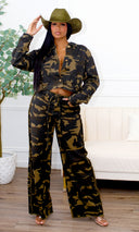 Raegan| Camo Jacket Pants Set - Cutely Covered